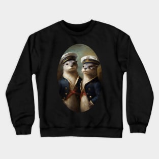 Otter Couple in Sailor Suits - LGBTQ+ Pride Crewneck Sweatshirt